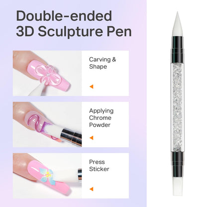 3D nail art supplies including silicone mold