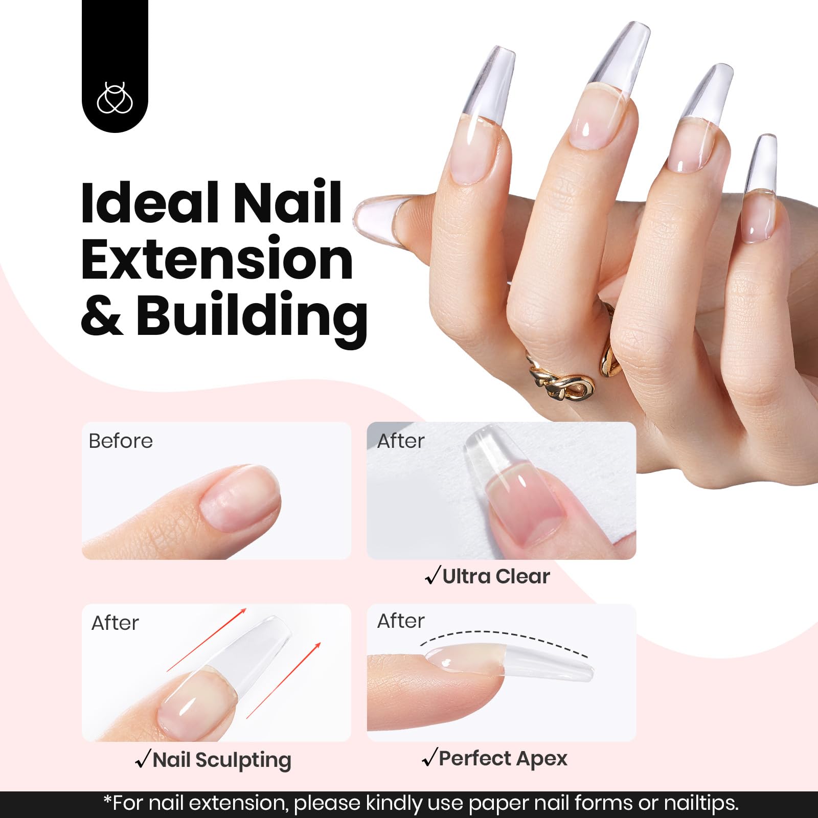 Professional nail technician applying Beetles hard gel