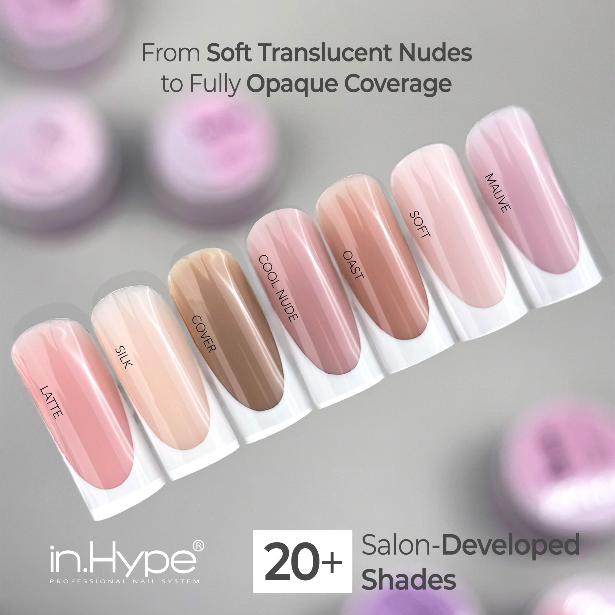 Professional nail technician using In.Hype camouflage gel