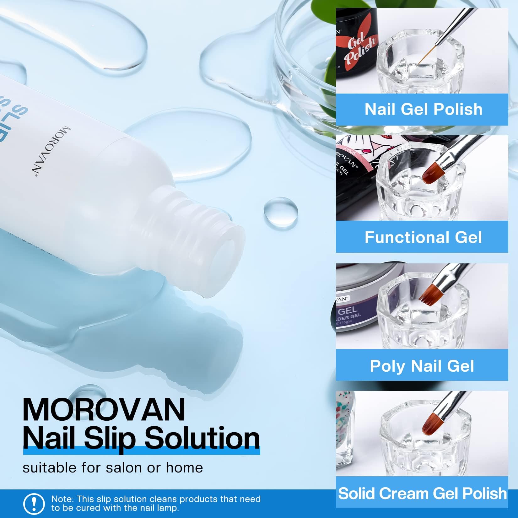 Transparent dual nail forms included in the Morovan kit