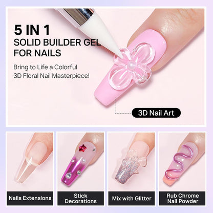 Mizhse 3D sculpting nail gel open container texture
