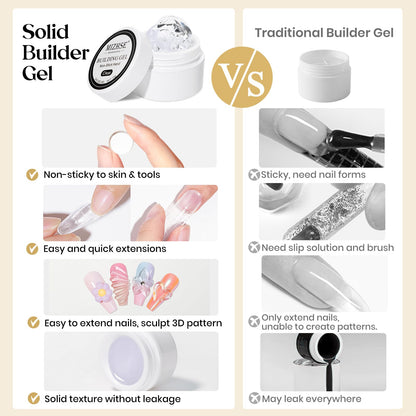 Clear builder gel for DIY home manicure setup