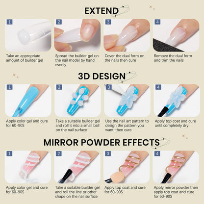 Manicure transition using Supwee 3D sculpture hard gel