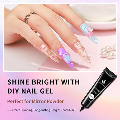 Using Magic Armor gel to secure rhinestones on nails