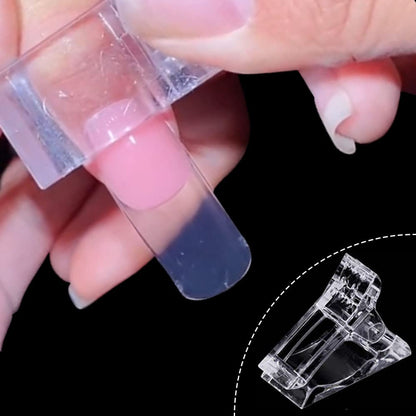 Durable PVC nail extension clips for professional salon use