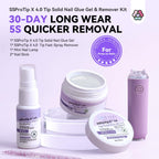 Saviland solid nail glue jar open showing thick adhesive paste
