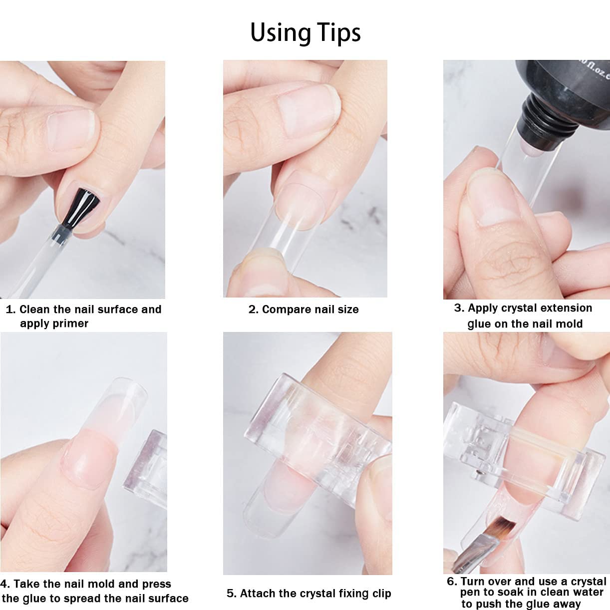 DRDS nail clips packaging for polygel extension tools