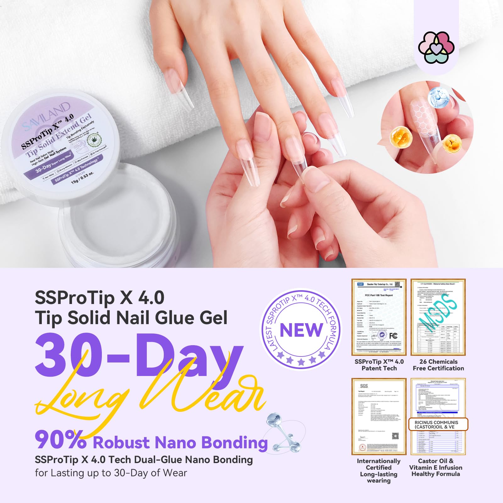 Saviland nail glue remover spray bottle