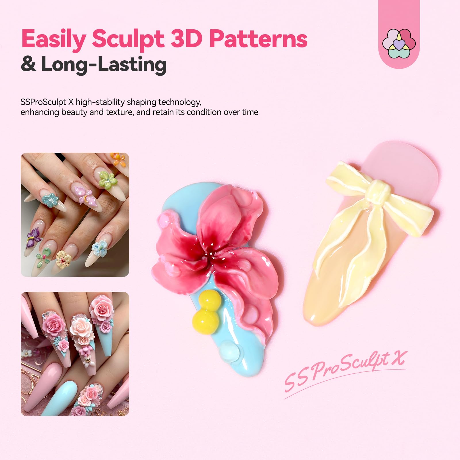 Saviland 3D nail art carving pen and gels