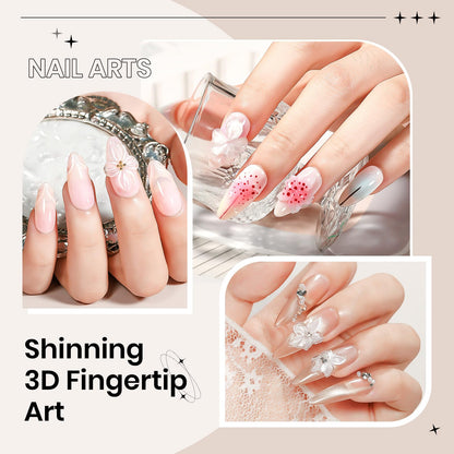 Supwee nail gel applied to a nail extension form
