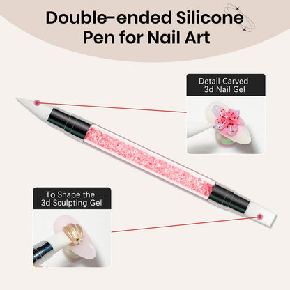 Close up of non-sticky 3D nail carving gel consistency