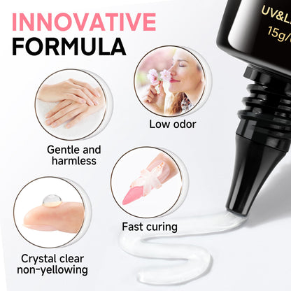 Professional nail art created with Una Gella gel