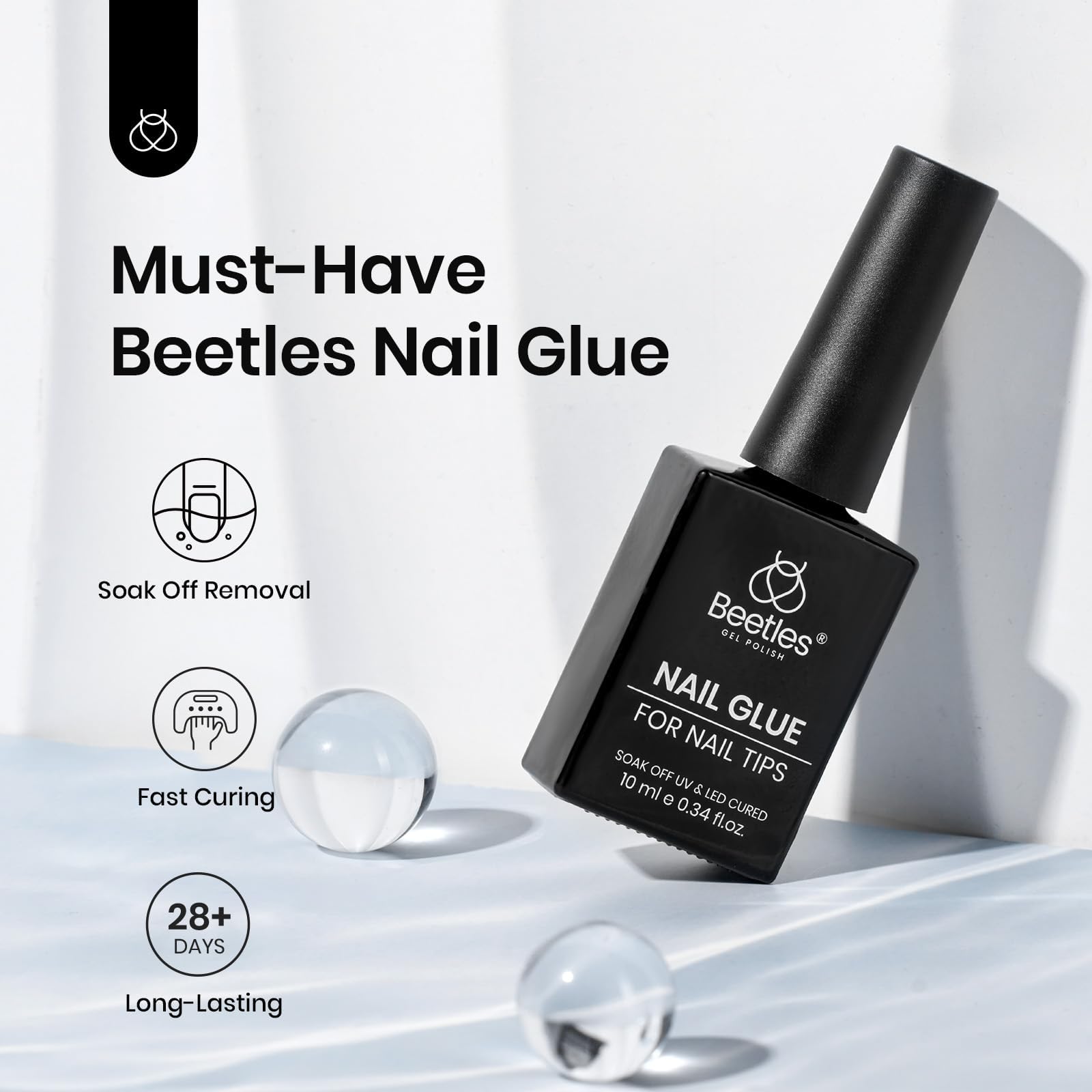 Beetles nail glue gel application brush detail