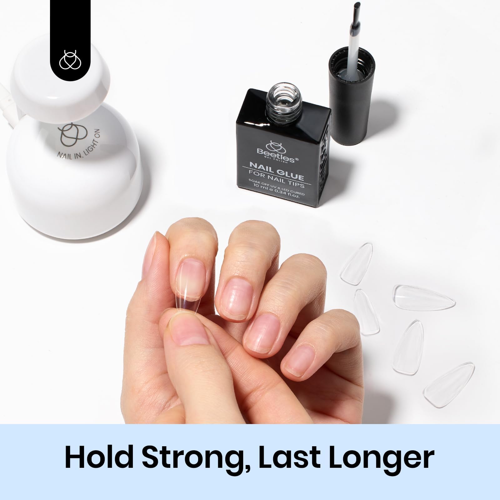 Using Beetles 9 in 1 glue for acrylic nail extension
