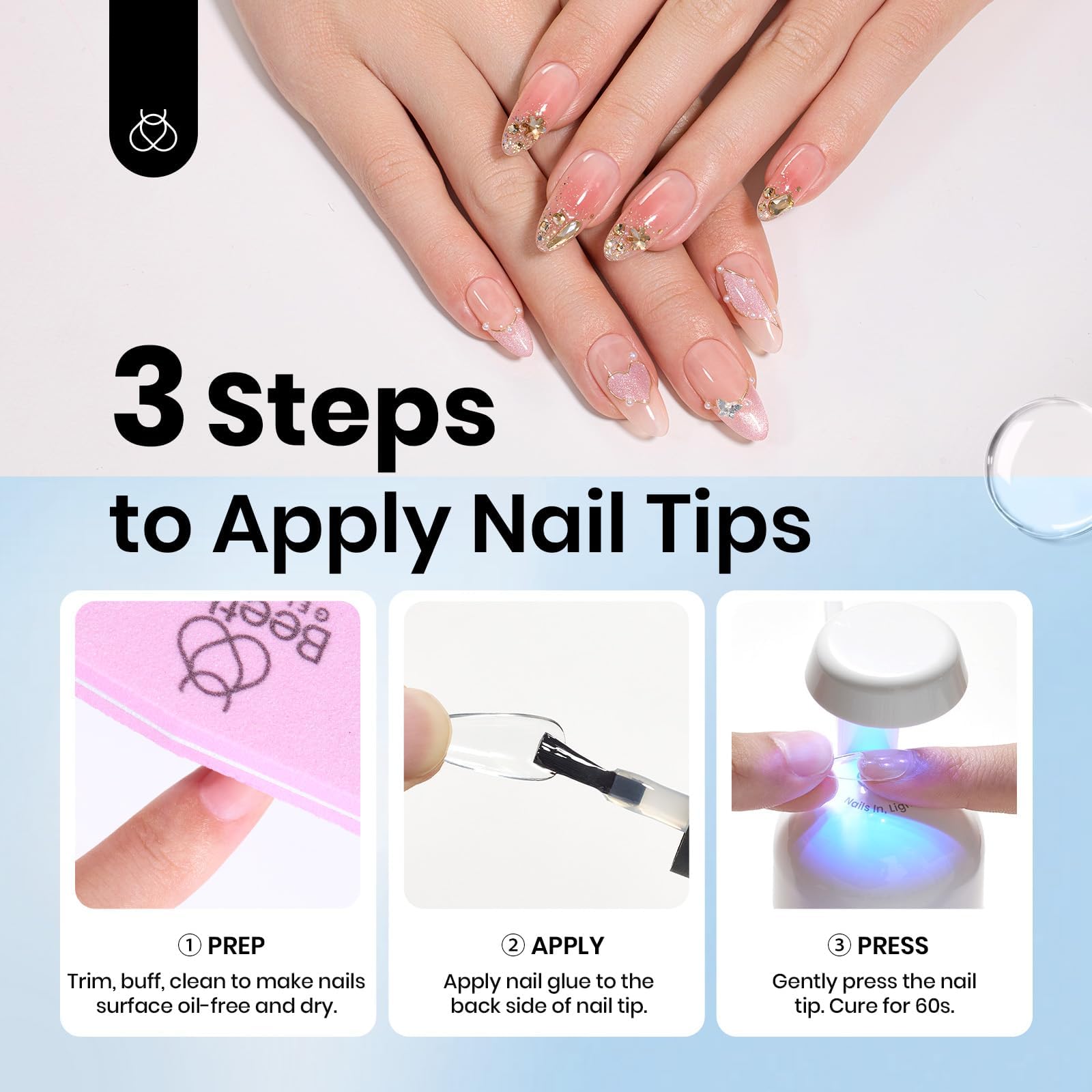Beetles UV nail glue texture and consistency