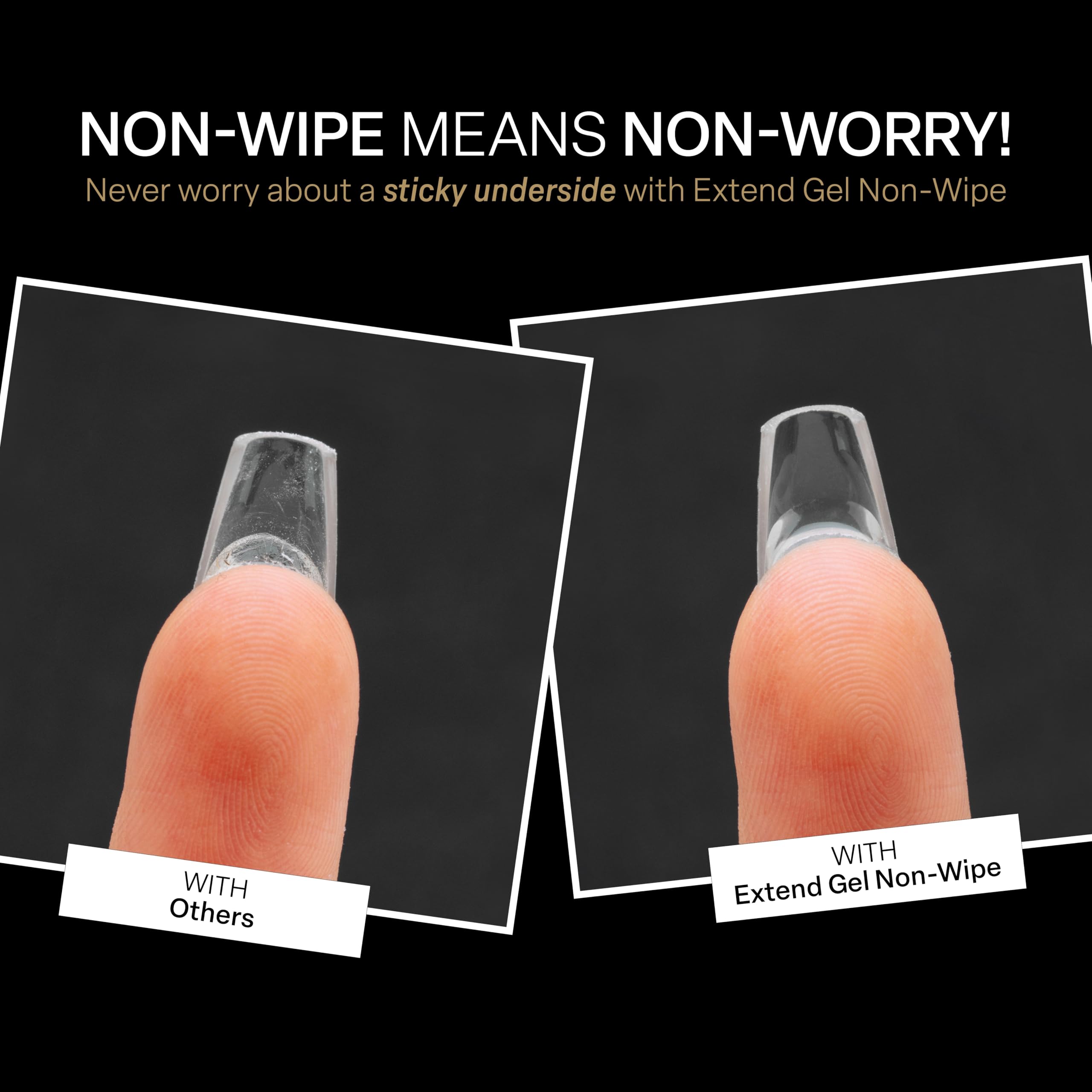 Close up of AprÃ©s Extend Gel bottle label details