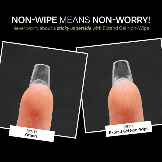 Close up of AprÃ©s Extend Gel bottle label details