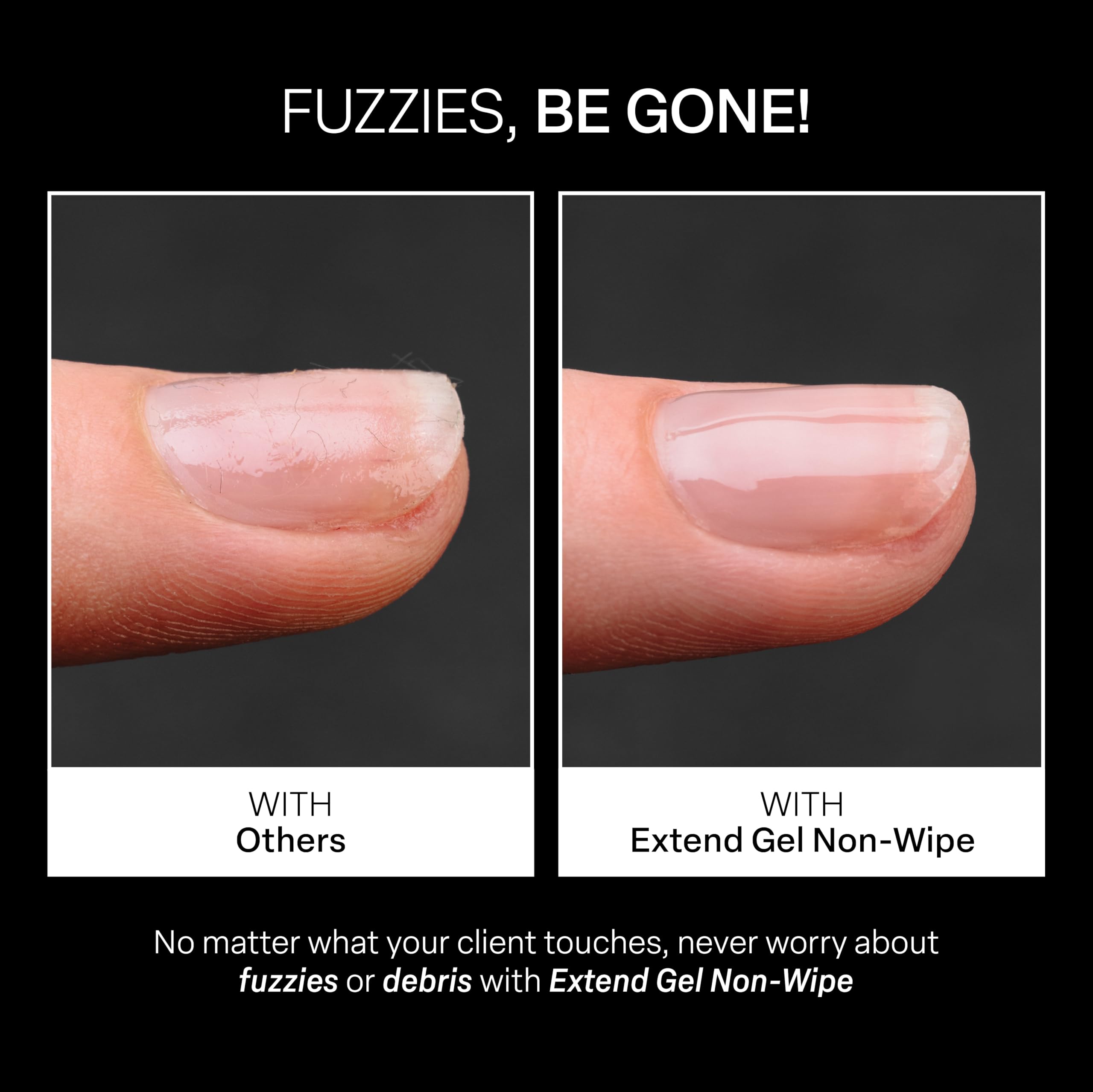 Brush-X applicator showing gel texture for nail application