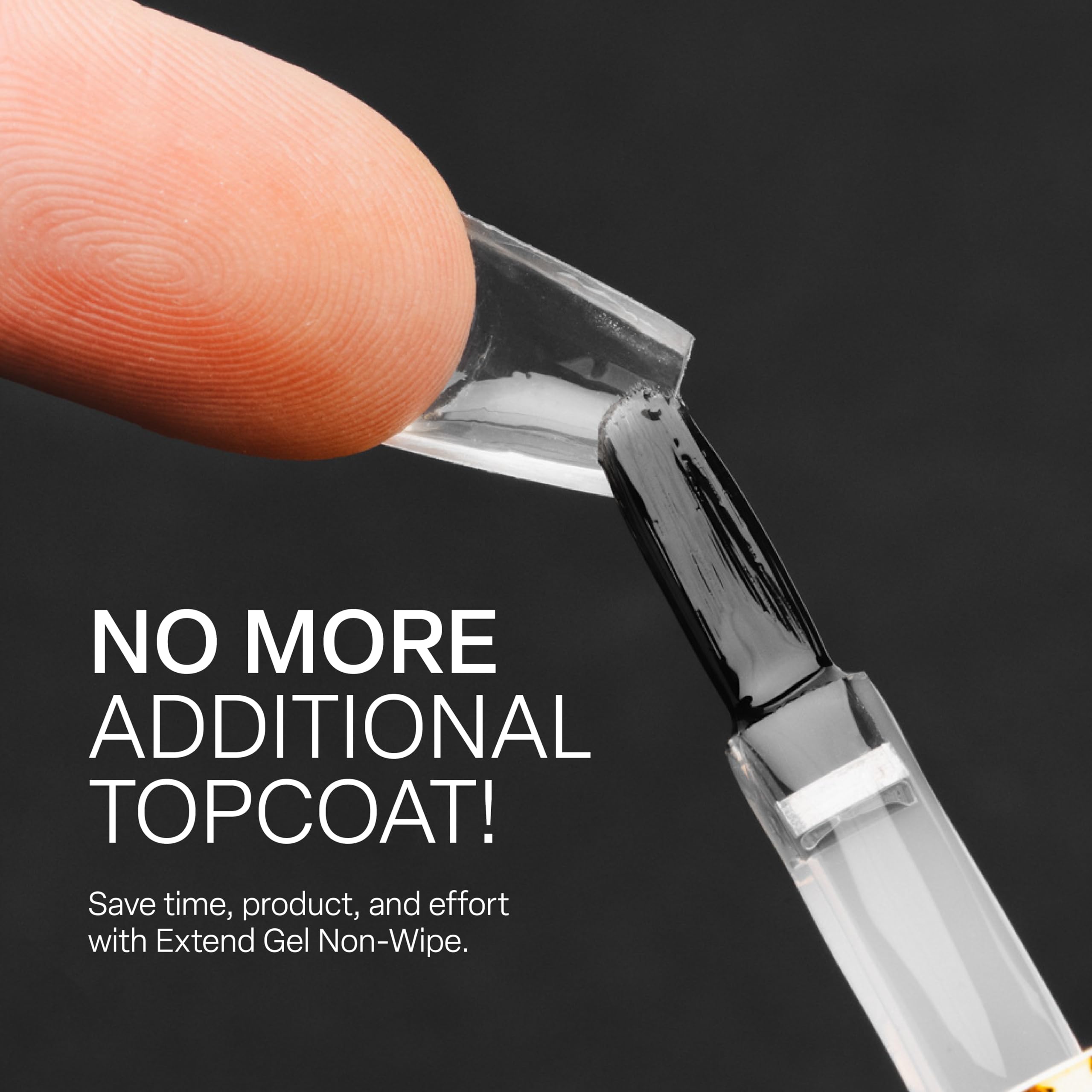 Top view of AprÃ©s Nail Non-Wipe Extend Gel cap