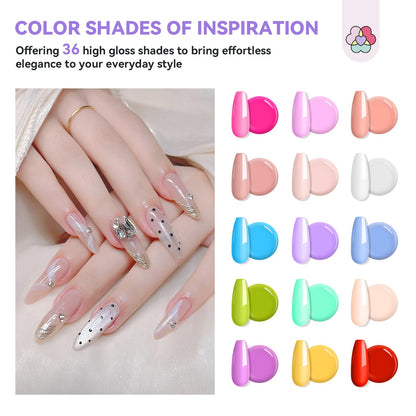 Saviland poly gel collection with 36 vibrant shades
