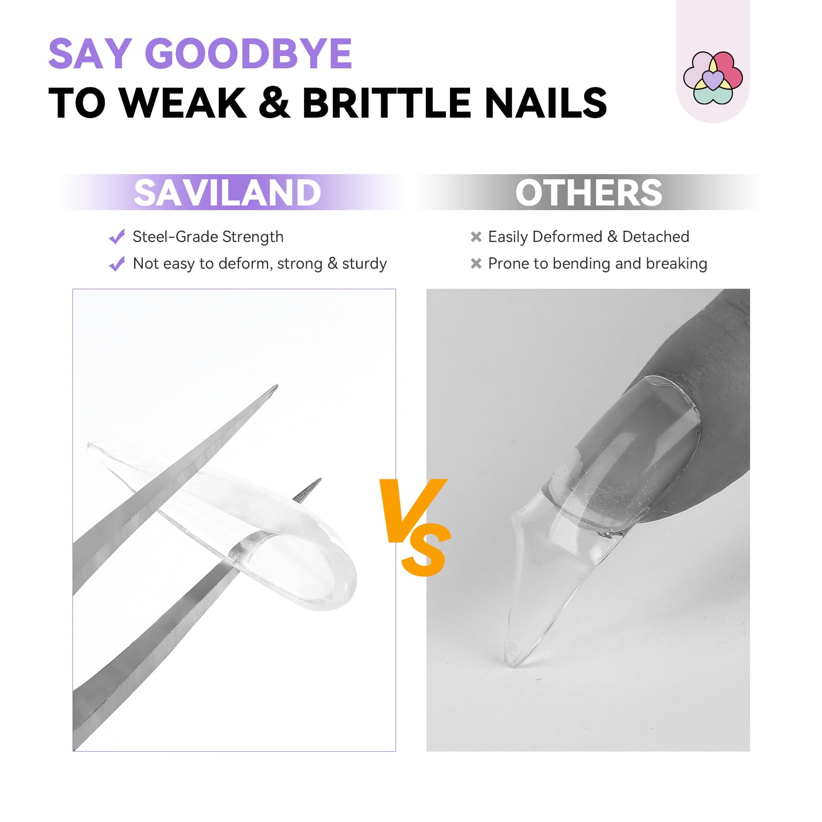 Detailed view of Saviland poly gel slip solution and base coat