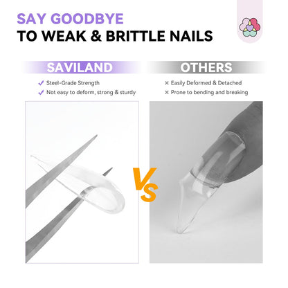 Detailed view of Saviland poly gel slip solution and base coat