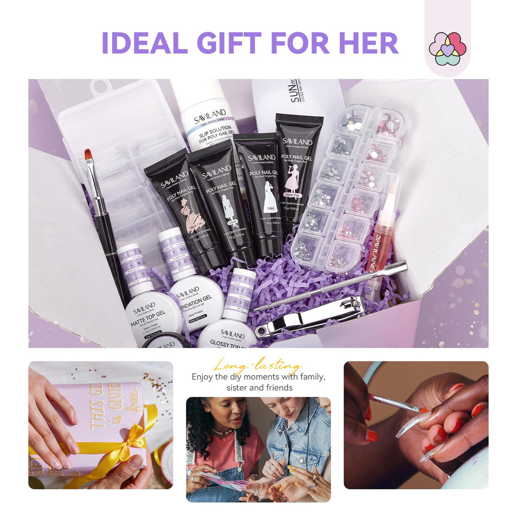 Complete all-in-one nail art starter set components