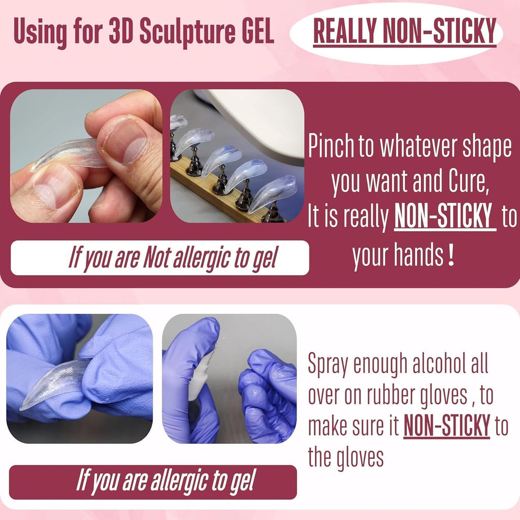 Press on nail application using solid UV gel glue