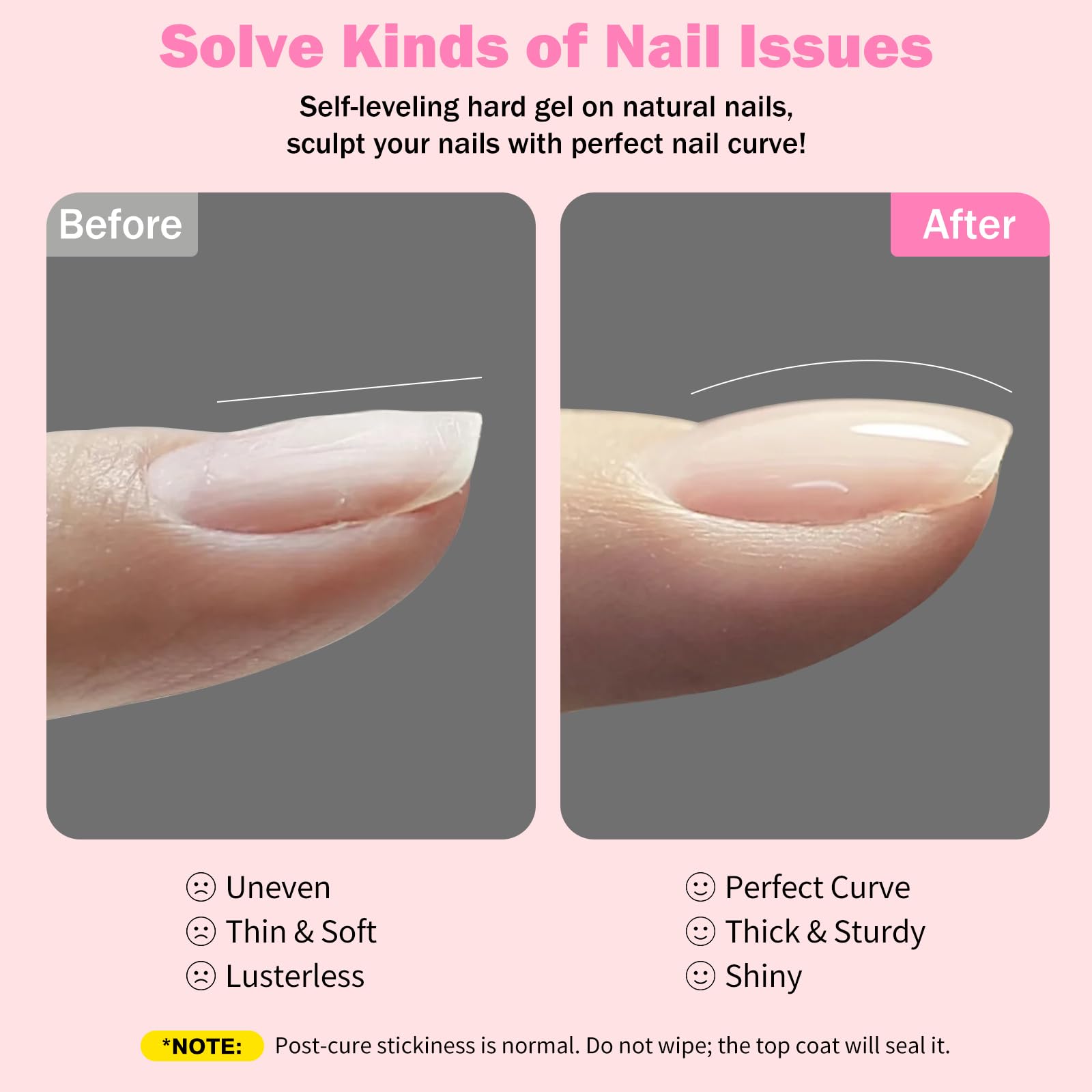 Gellaktik Pink builder gel swatch and texture