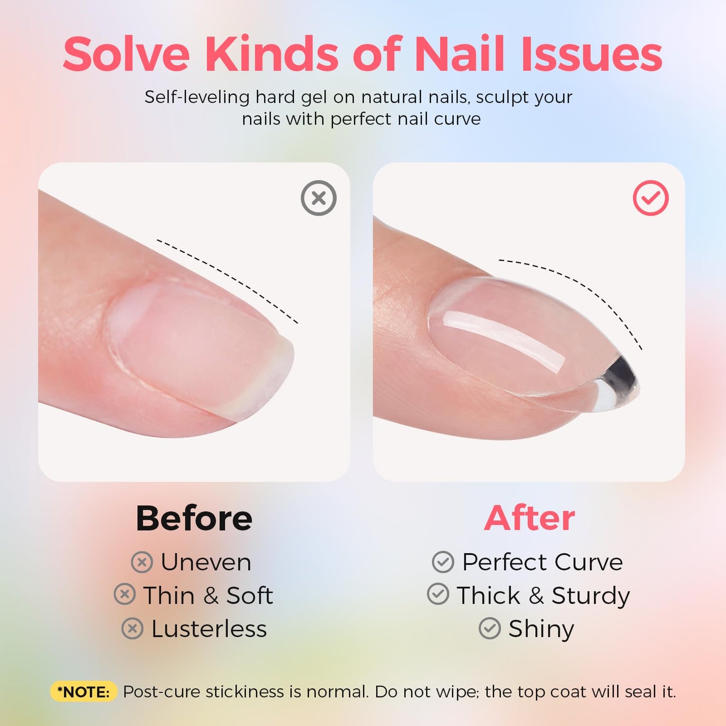Professional manicure using Gellaktik clear builder gel