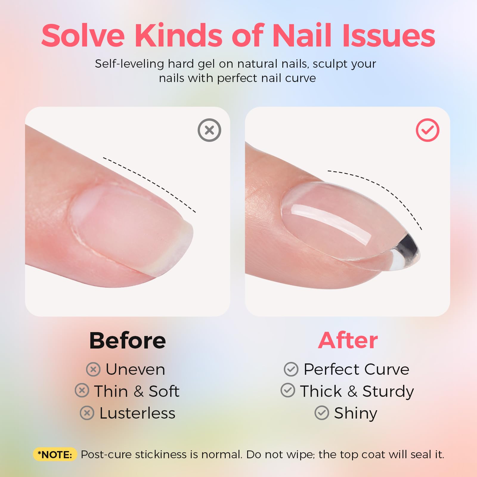 Professional manicure using Gellaktik clear builder gel