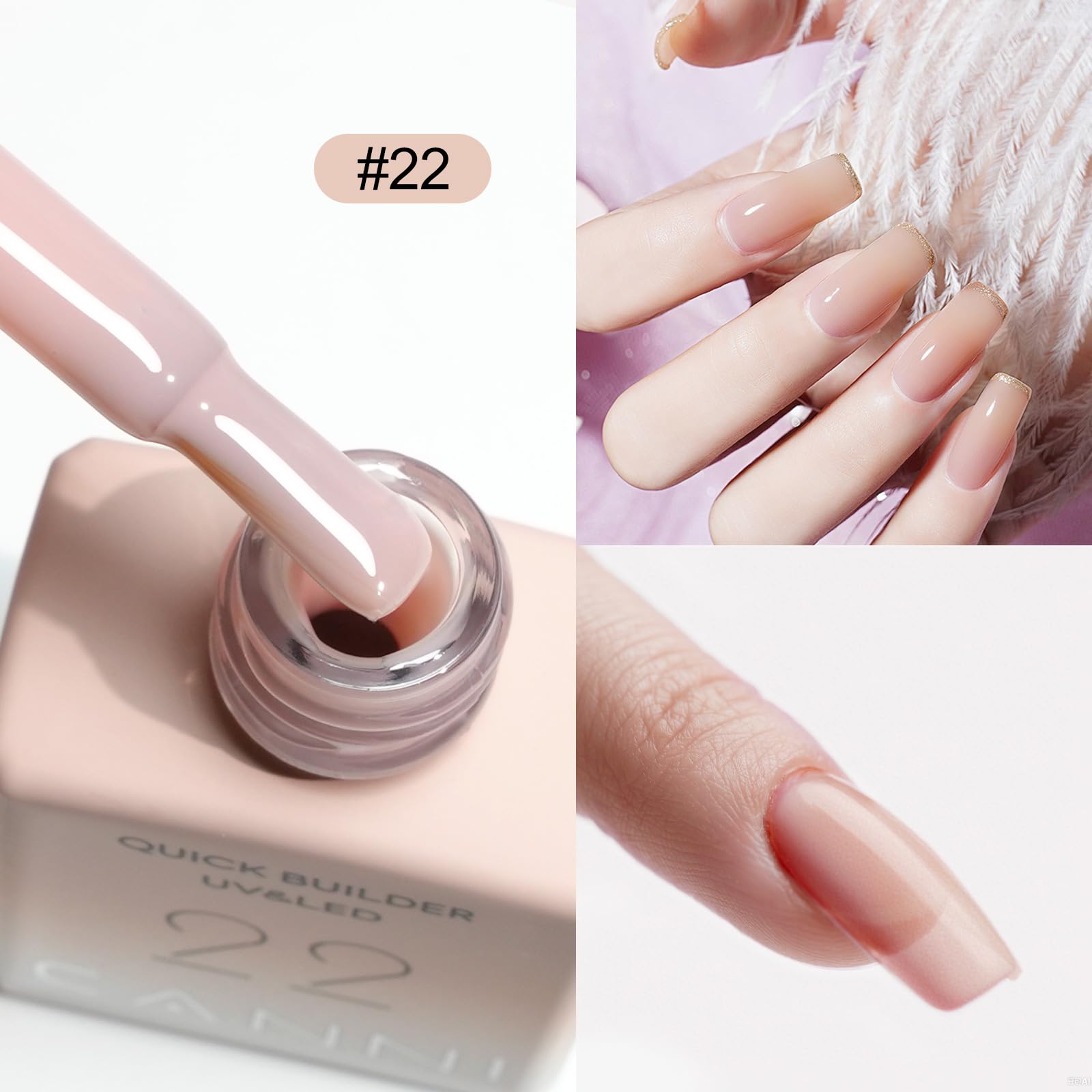 Close up of Canni Nude Builder Gel consistency