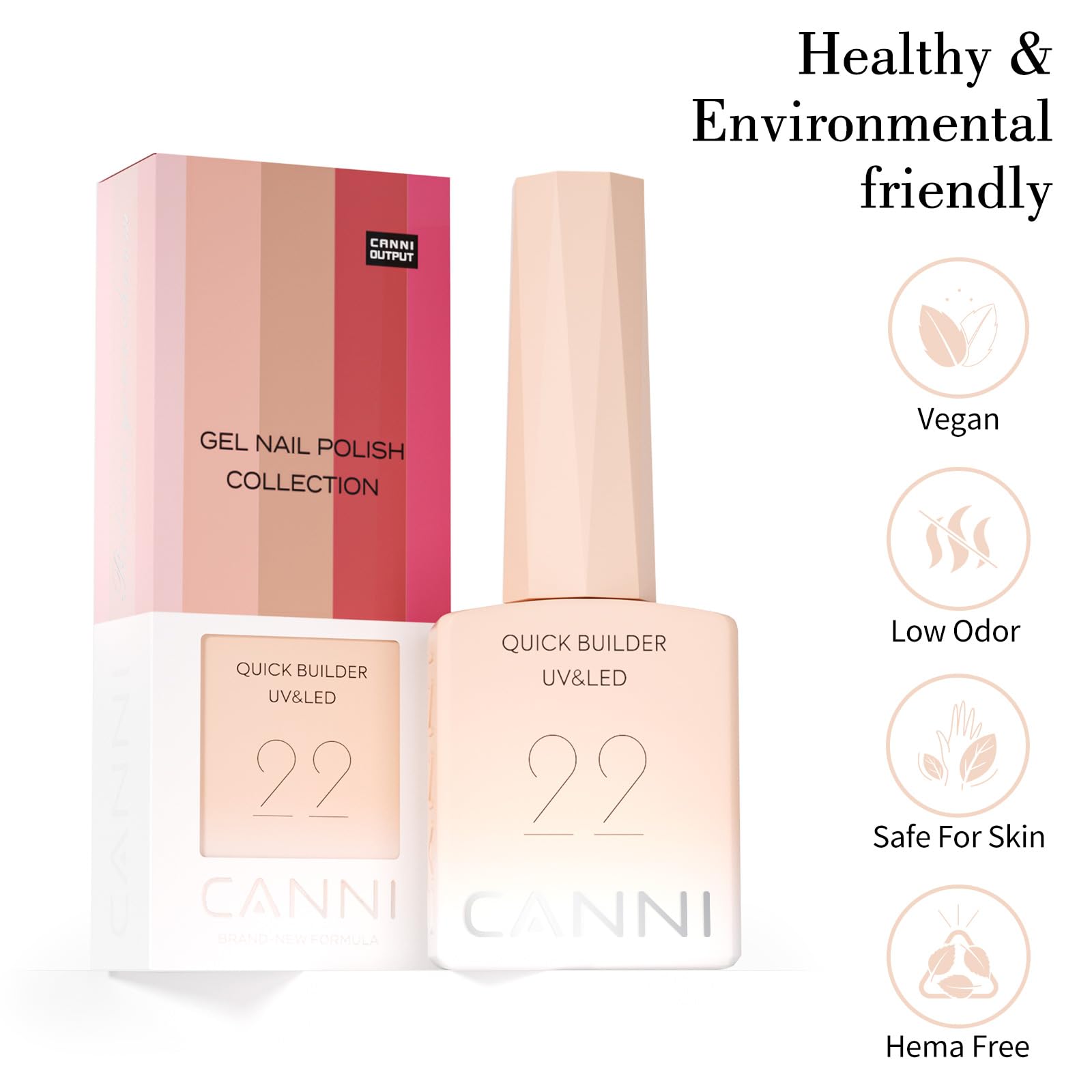 Professional manicure using Canni nude builder gel