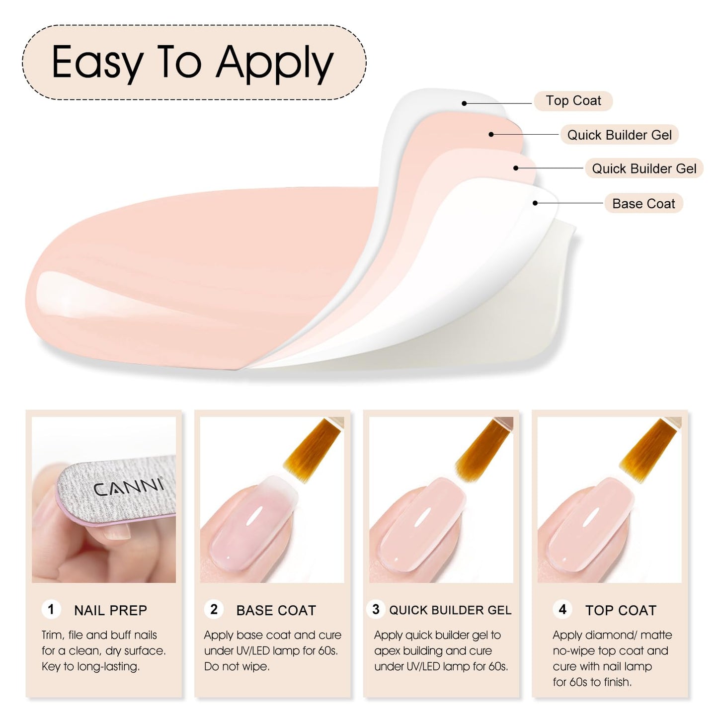 Canni nail builder gel 9ml packaging details