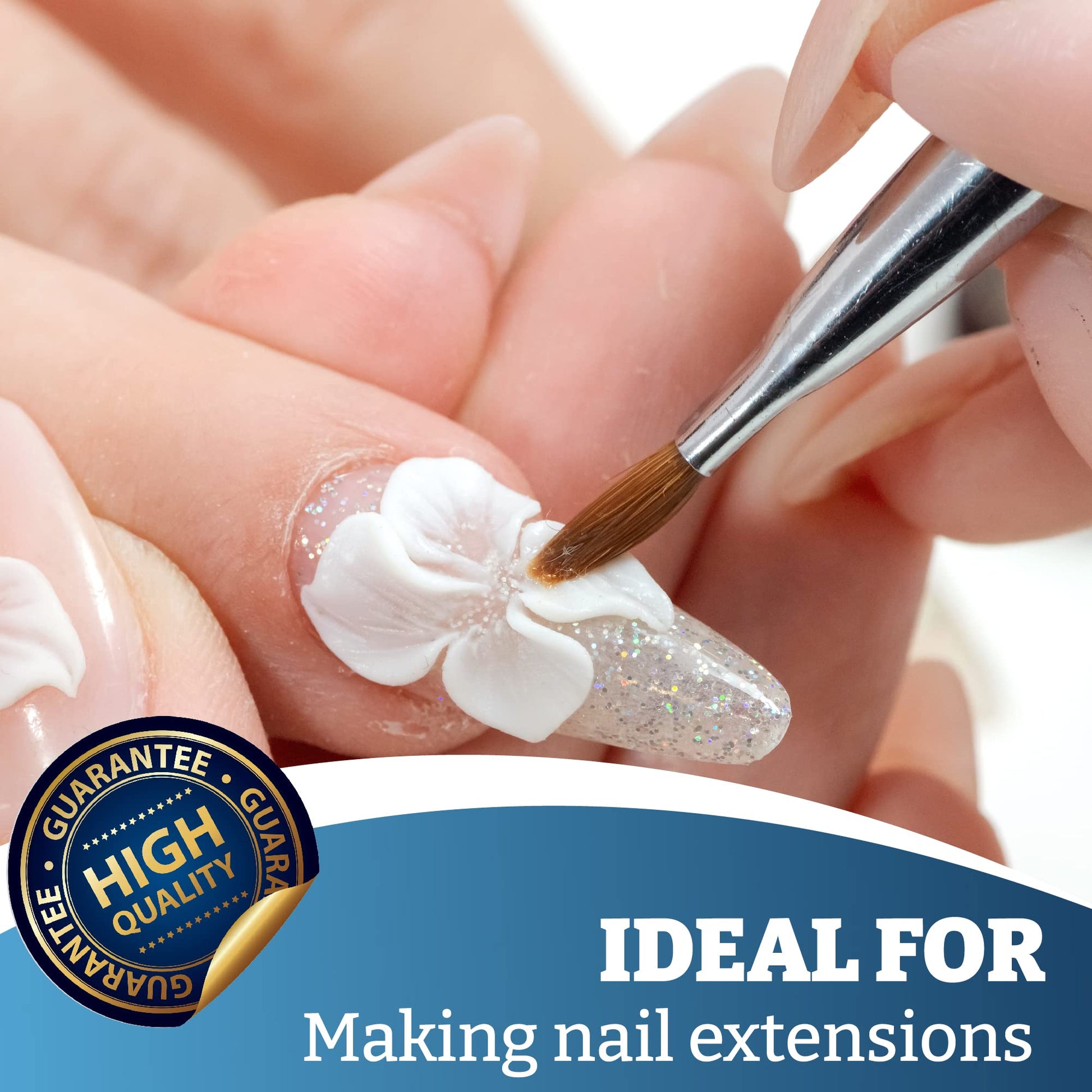 Professional nail extension results using Mia Secret builder gel