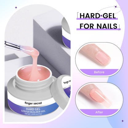 Aoboo nail extension builder gel jars top view