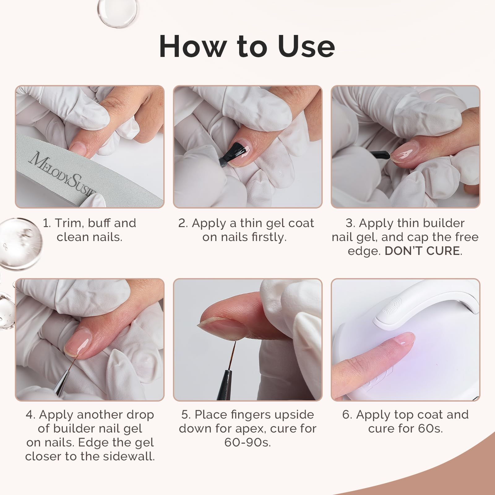 MelodySusie nail art salon DIY manicure builder gel