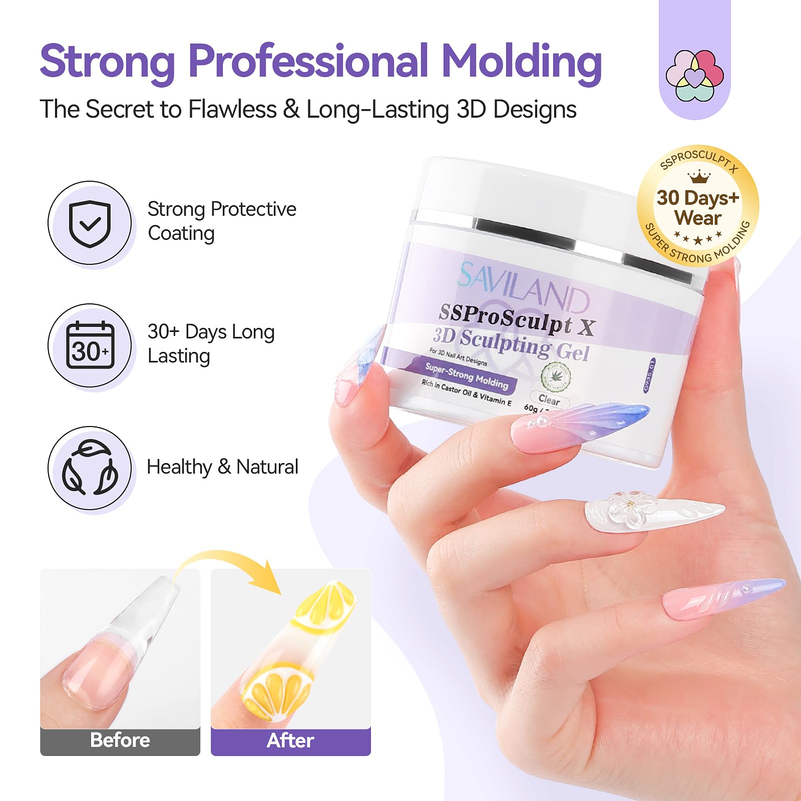 Saviland 3D sculpting gel texture and consistency