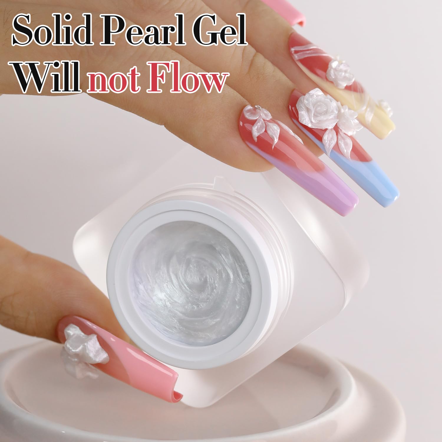 Instructional set of tools for applying solid sculpting gel for nails