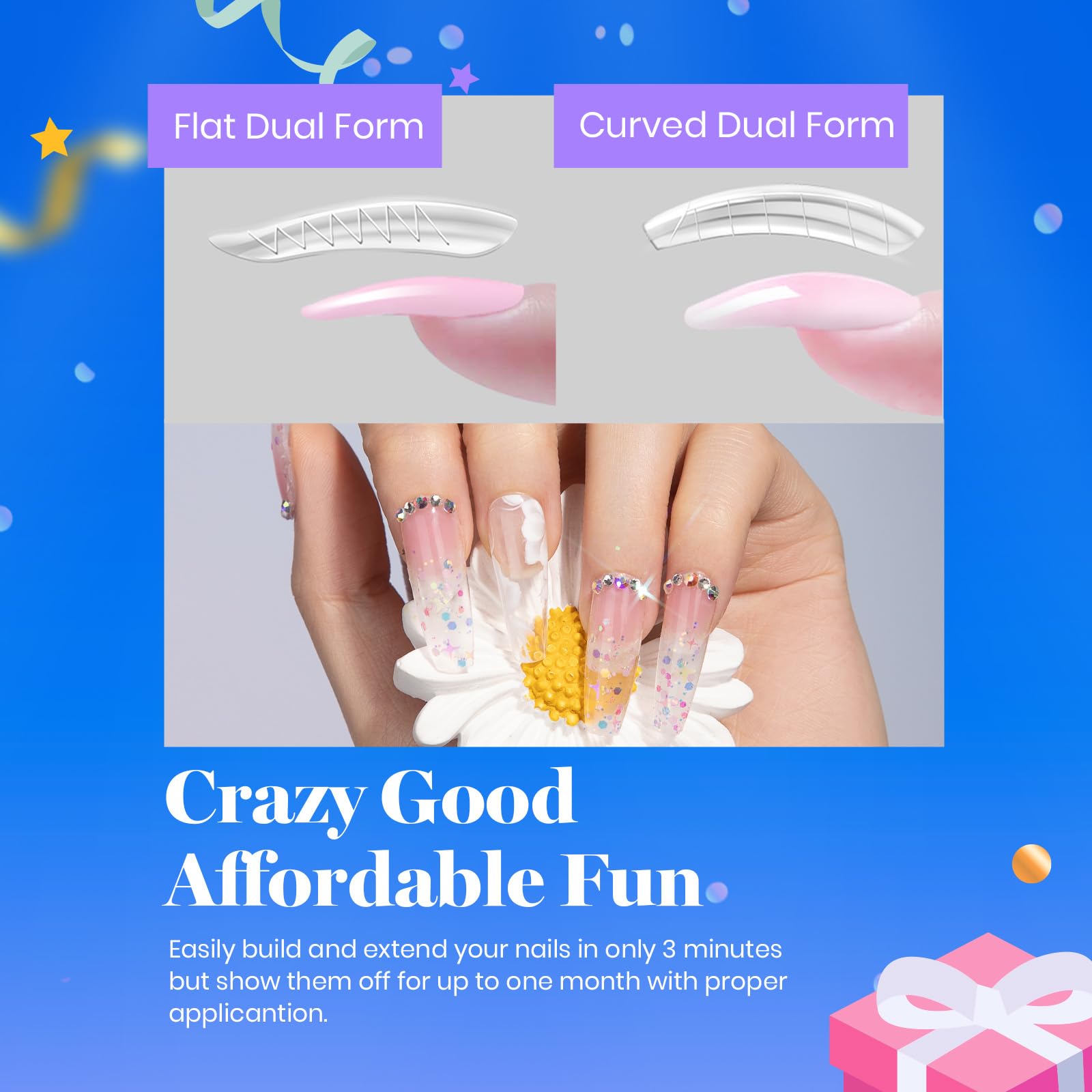 Natural Pink poly gel consistency on nail extension