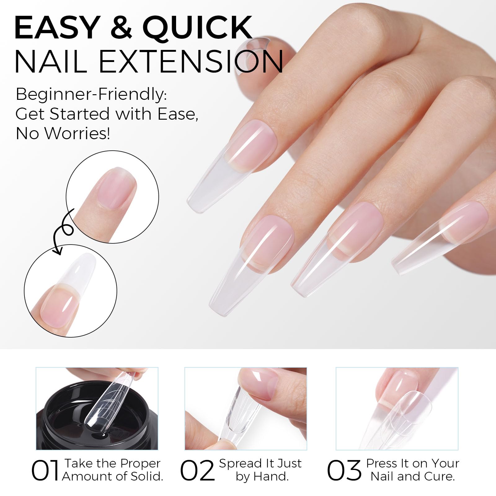 Solid builder gel texture for nail art carving