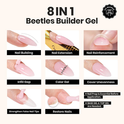 Close up of Beetles gel consistency and nail brush