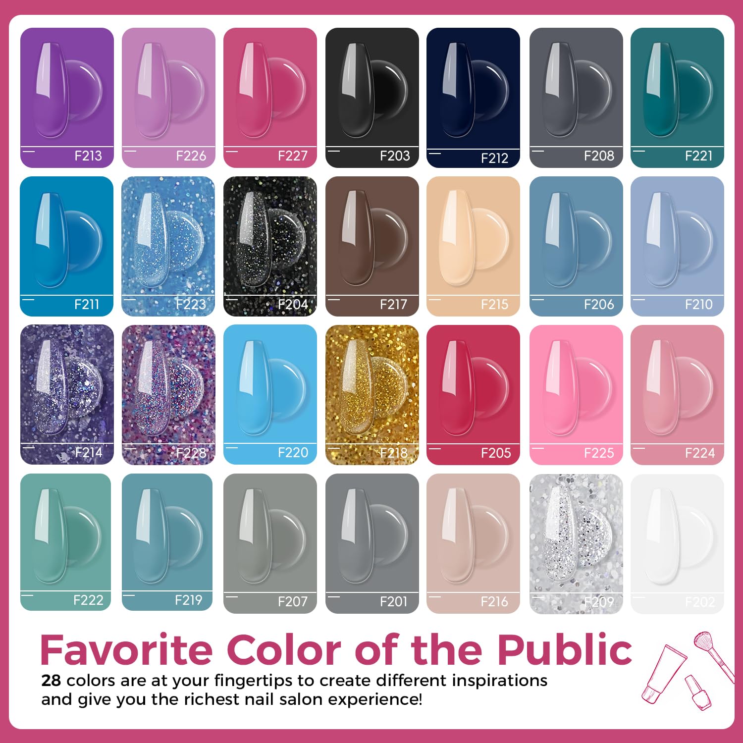 Jewhiteny poly gel kit with base and top coat bottles