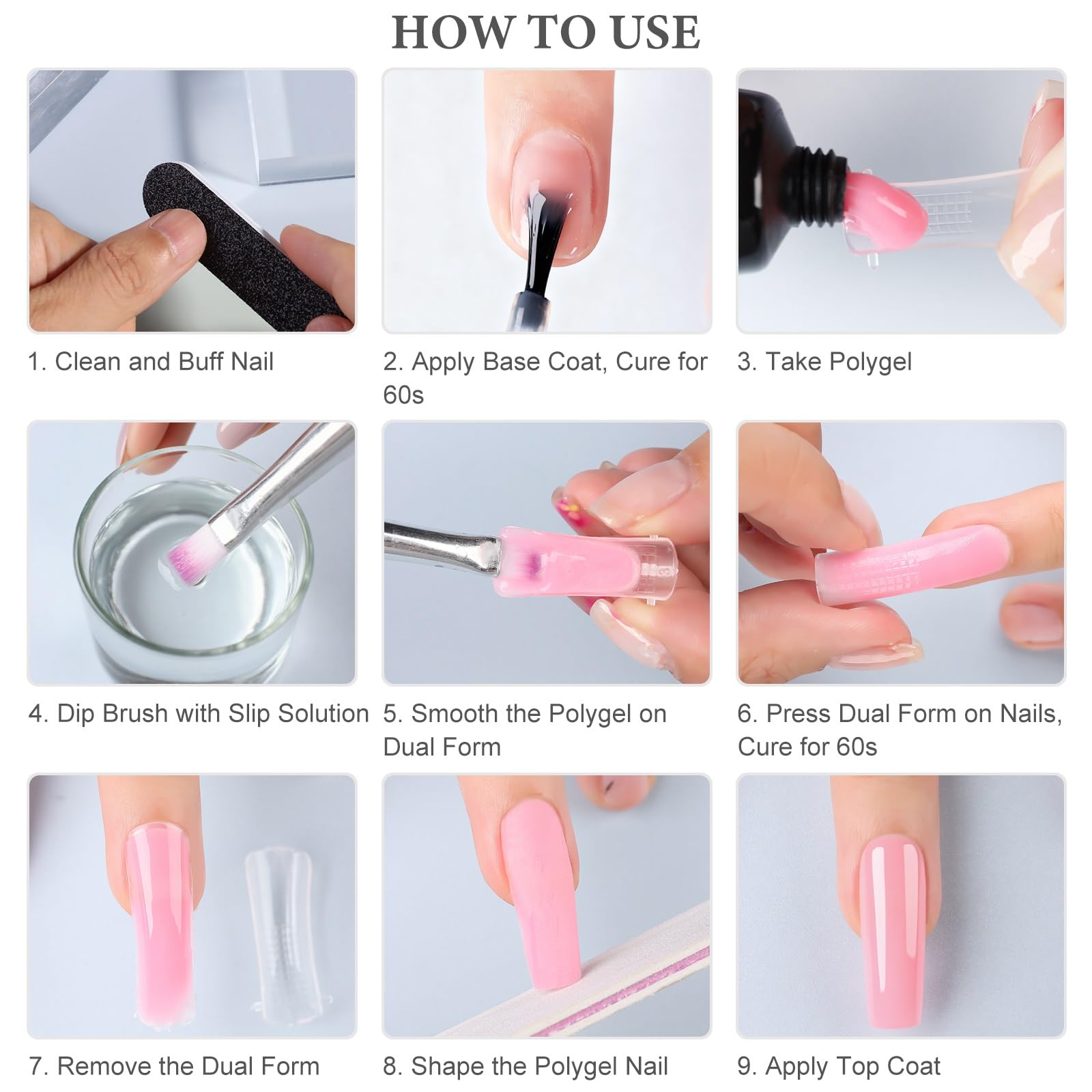 High quality nail extension builder gel set for home salon