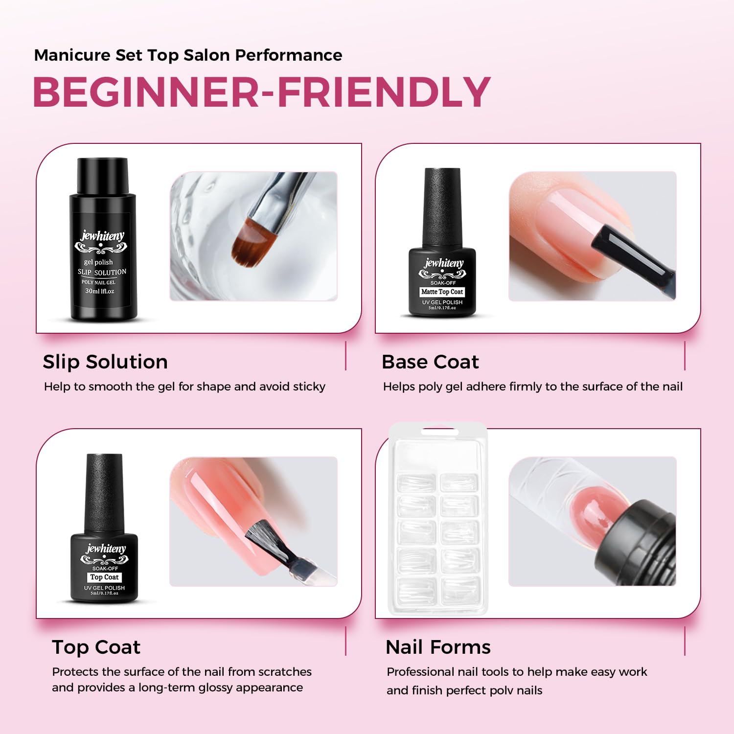 Essential tools and brushes for poly gel application