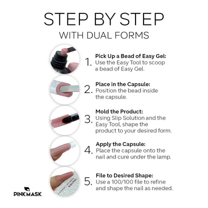 DIY nail extension using Pink Mask builder gel