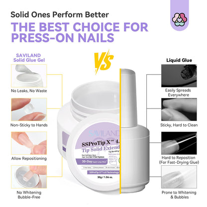Saviland solid nail glue gel texture and consistency