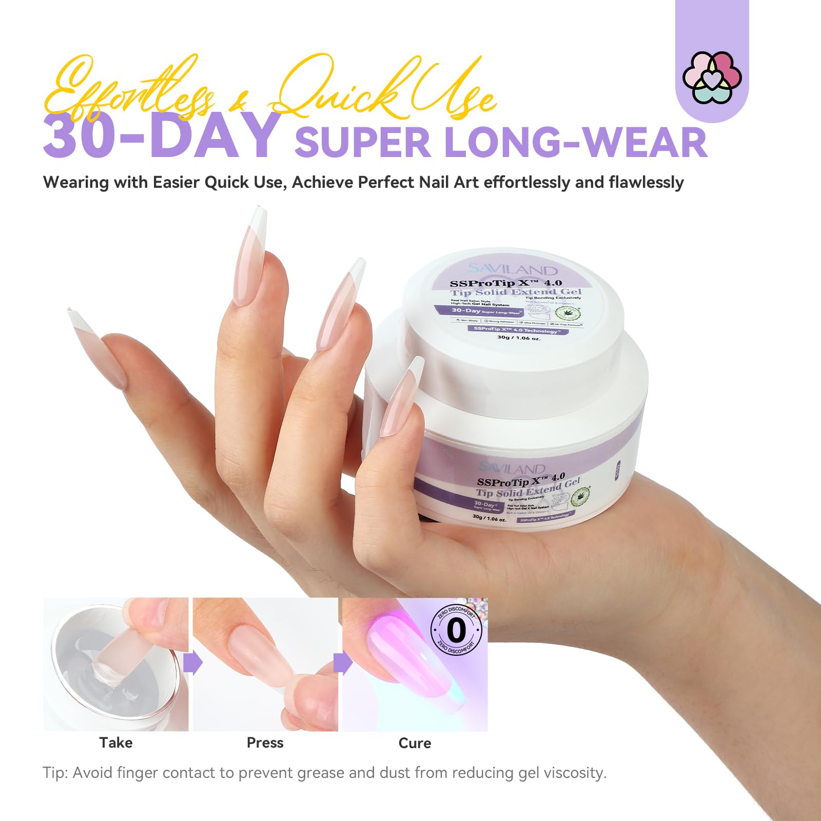 Saviland solid nail glue used for 3D nail art sculpture