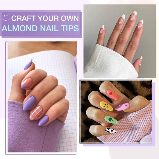 Gellen kit with 240 almond tips and UV lamp