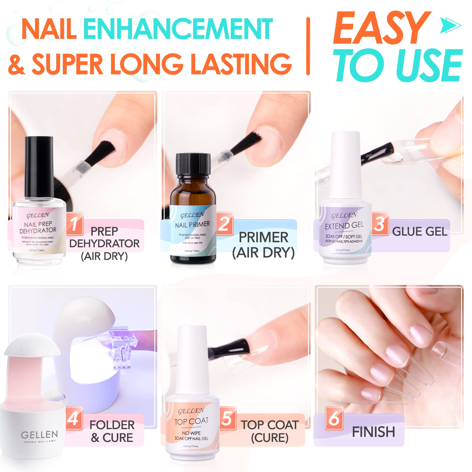 Contents of Gellen DIY nail manicure set